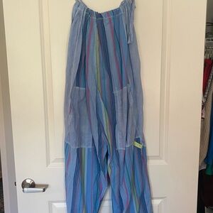 Free People Striped Cotton Pants